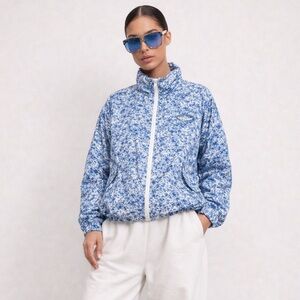 Vintage Brooks Sporting the Blues Floral Windbreaker Jacket | Retro Sportswear